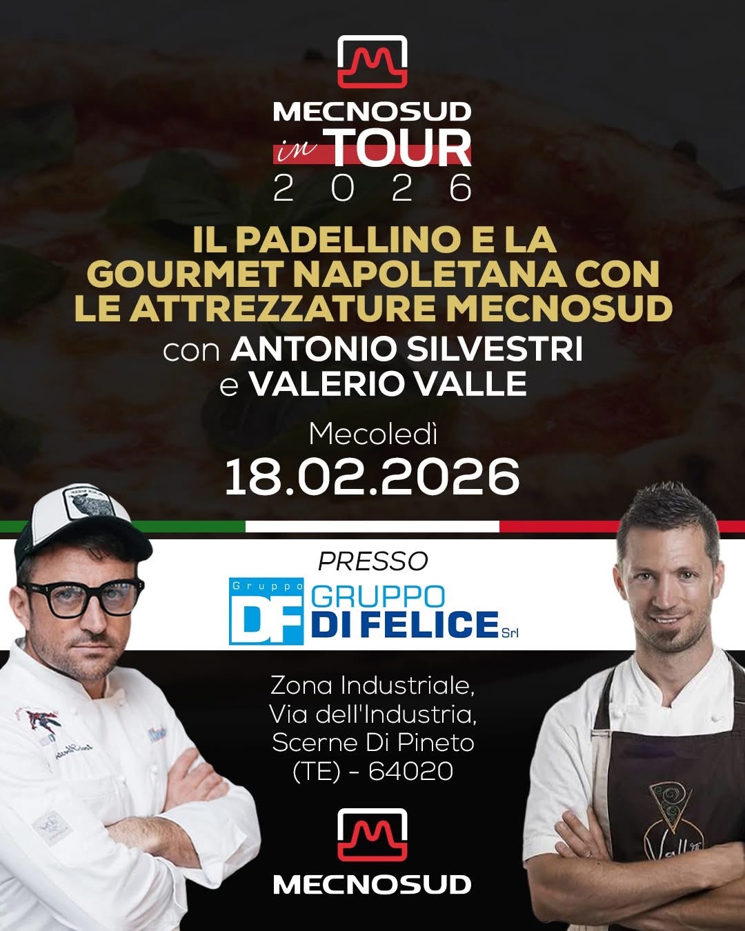 Masterclass e dimostrazione impastatrici MECNOSUD con Valerio Valle