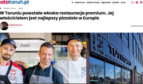 Valerio Valle inaugura la nuova pizzeria Tutti Santi a Torun